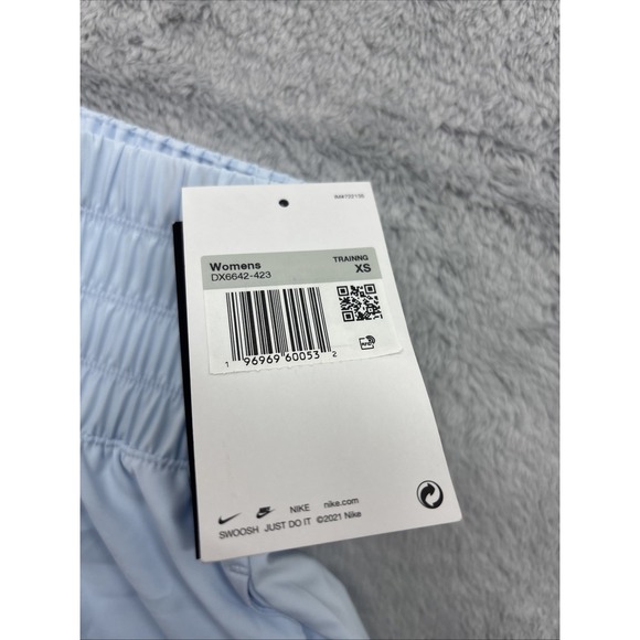 Nike One Dri-FIT 3" Brief-Lined Ultra‎ High Waisted Shorts Size XS Sky Blue New - Picture 4 of 6